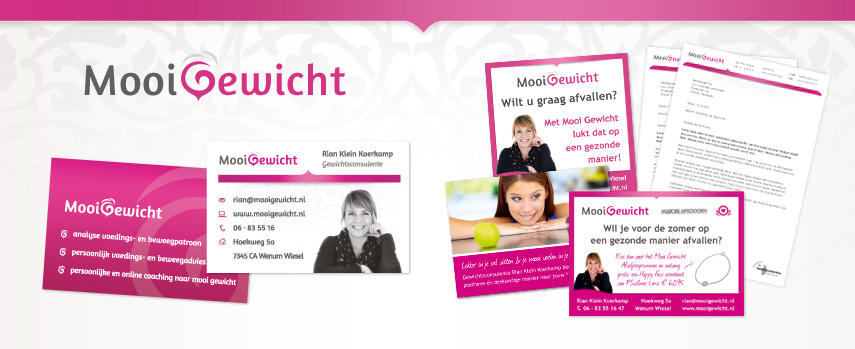 Grafisch ontwerp logo, flyers, advertenties, visitekaartjes e.d. voor dietist in Apeldoorn